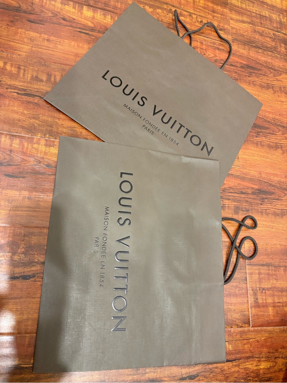 Louis Vuitton Large Brown Paper Shopping Bags Bundle